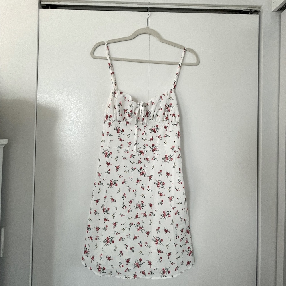 Collective the Label ruched cup mini dress in ivory floral